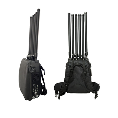 50W 70W बैकपैक ड्रोन जैमर 400MHz 800MHz 1.2G 2.4G 5.2G 5.8G एंटी एफपीवी