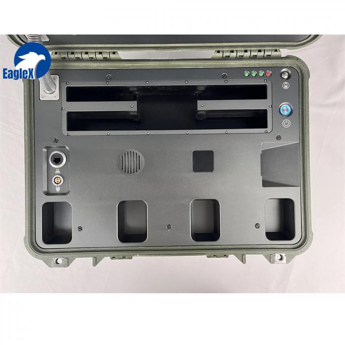 5KM~10KM 360° पूर्ण हवाई क्षेत्र IP66 सुरक्षा स्तर 900M 1.4G 2.4G 5.2G 5.8GHz 10 घंटे ऑपरेशन ड्रोन डिटेक्टर का पता लगाना 2