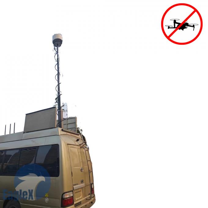 5KM काउंटर ड्रोन सिस्टम 30MHz-6GHz यूएवी एफपीवी जामिंग समाधान 0